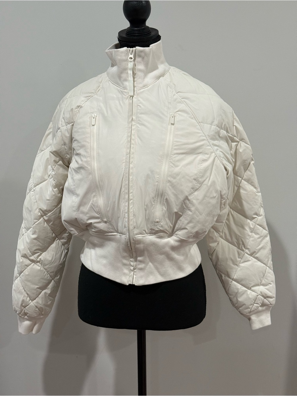 FLX S White Quilted Bomber Jacket - Women 578